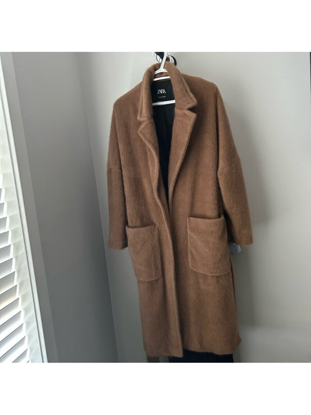 Zara Fuzzy Belted Robe Coat - Picture 4 of 10